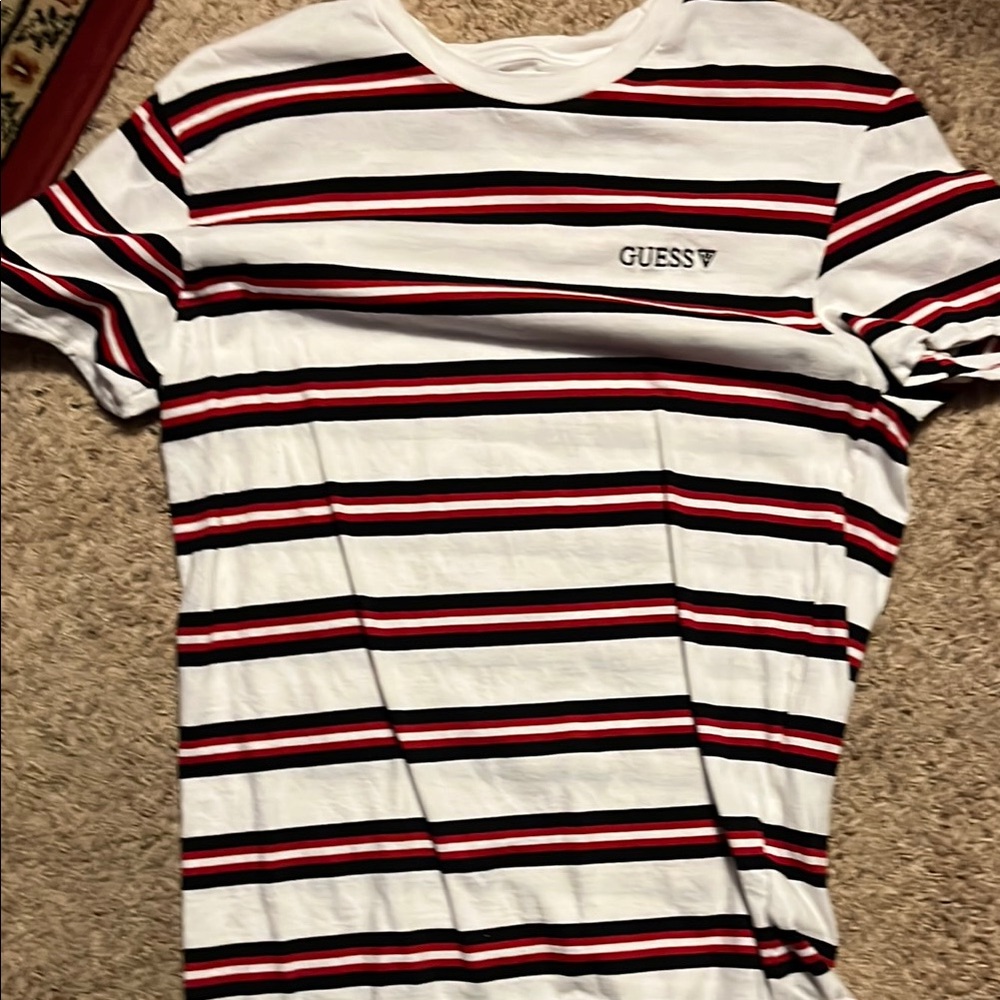 Guess Red and Black Short Sleeve Tee